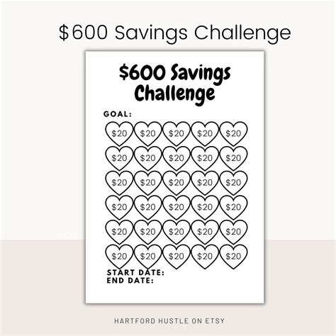 Save Money Saving Challenge Printable Savings Challenge Savings