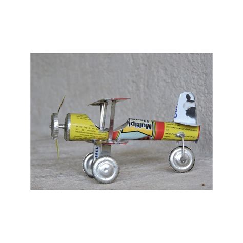 Biplane Made Of Recycled Metal Madame Framboise