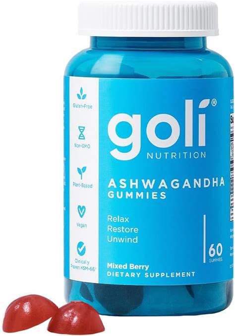 Goli Nutrition Ashwagandha Gummies 60gums MUSCLE BUILD