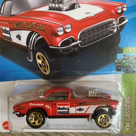 Toys Hot Wheels 62 Corvette Gasser Red Collectible Hot Rod Car New Die Cast Chevrolet Poshmark