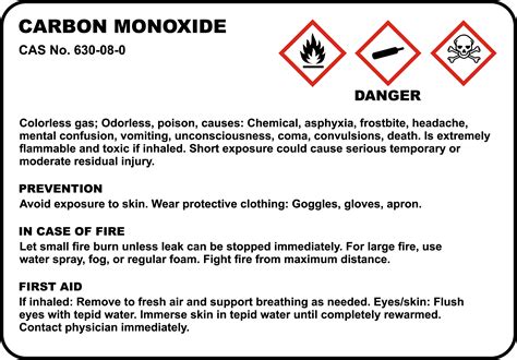 Carbon Monoxide Danger Sign - Save 10% Online