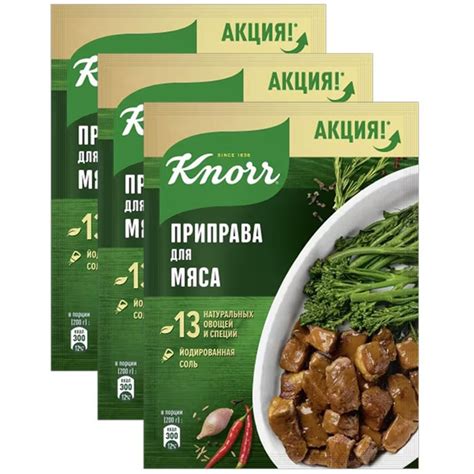 Смесь сухая Knorr Кнорр приправа для мяса, 24г (3 шт) - купить с ...
