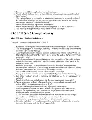 Apol Quiz Liberty University Docx