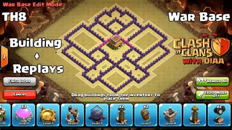 Coc L The Miracle Th8 Clan War Base L Anti 3 Stars Dragons 3 Hogs