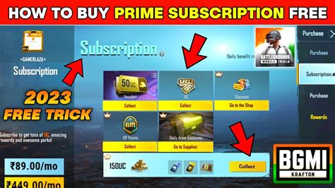 Bgmi Prime Subscription Purchase How To Buy Prime Subscription Free