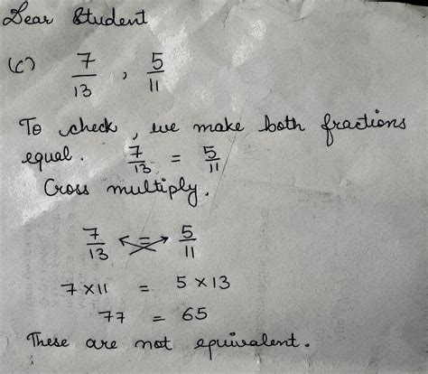 Check Whether The Given Fraction Are Equivalent Maths Fractions