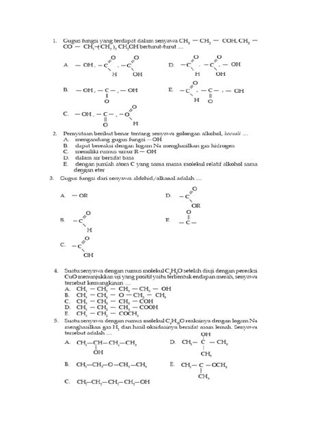 Latihan Soal Turunan Alkana Pdf