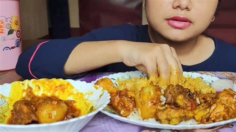 Spicy Spicy Chicken Curry Peper Dalna Thor Vaja Rice Eating Show