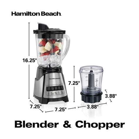 Hamilton Beach Power Elite Blender With 40oz Glass Jar And 3 Cup