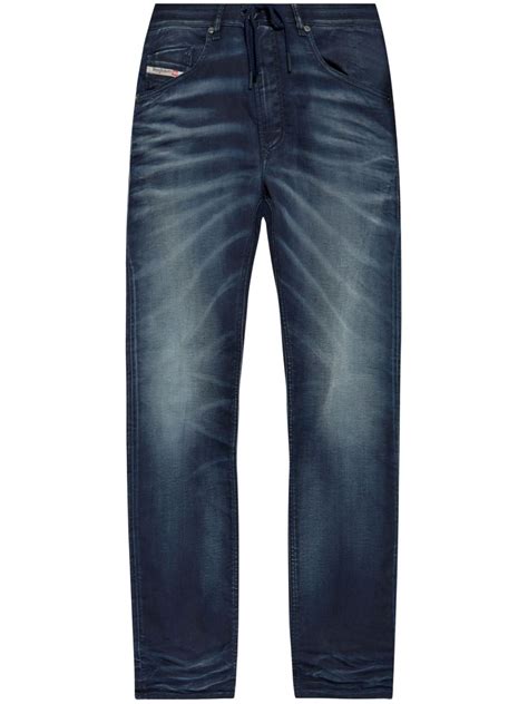 Diesel Calça Jeans Cenoura D Krooley Azul FARFETCH BR