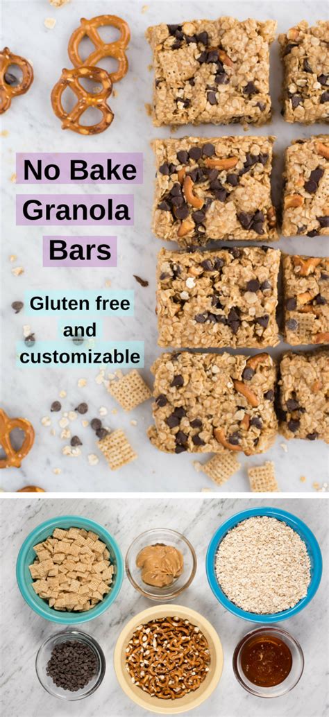 No Bake Granola Bars With Peanut Butter And Honey Customize These