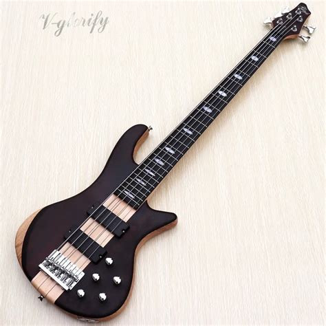 Neck Through 5 String Active Bass Guitar Good Quality In Guitar From