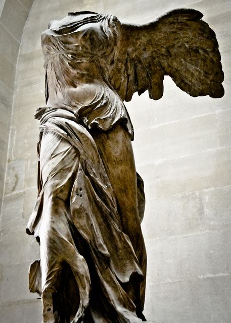 Greek Nike Winged Victory Of Samothrace Bc At Louvre Museum Paris