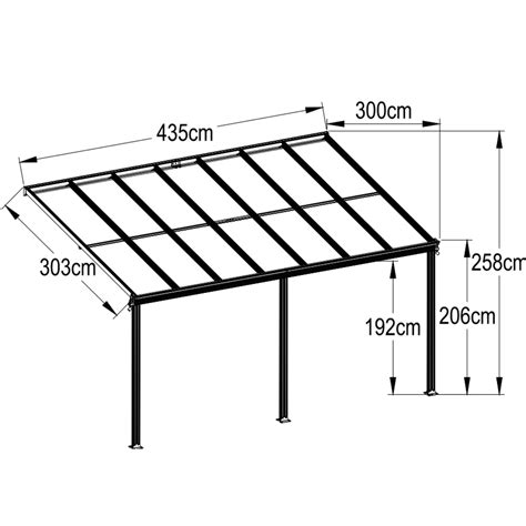 Kingston 10ft Wide Lean To Carport True Shopping