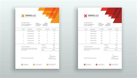 Creative Modern Invoice Template For Your Business 28125147 Vector Art