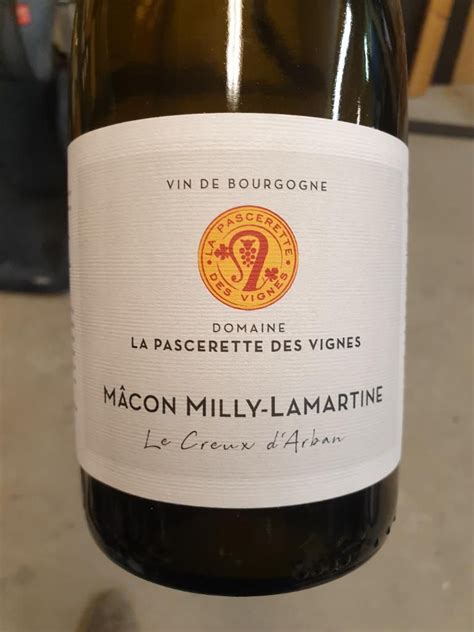 Domaine La Pascerette Des Vignes M Con Milly Lamartine France