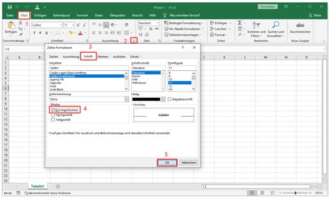 Durchstreichen in Excel 5 einfache und praktikable Lösungen