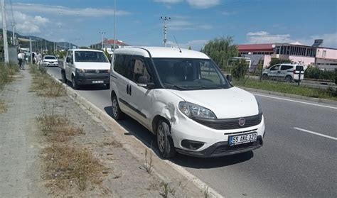 Samsun da Araç ile Elektrikli Bisiklet Çarpıştı 1 Yaralı ASAYİŞ