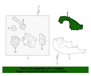 Genuine Oem Ford Part Shroud Assembly Steering Column Da Z Ab