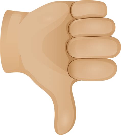 "Thumbs down skin 2 emoji" Emoji - Download for free – Iconduck