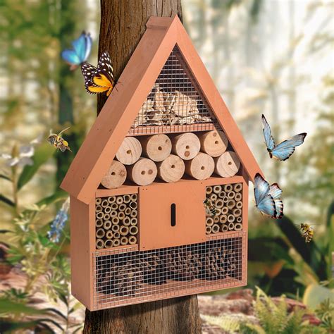 Miaoer Wooden Mason Bee Butterfly Houseinsect Hotel For