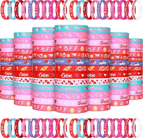 Amazon Wettarn Pcs Valentines Day Silicone Wristband Happy