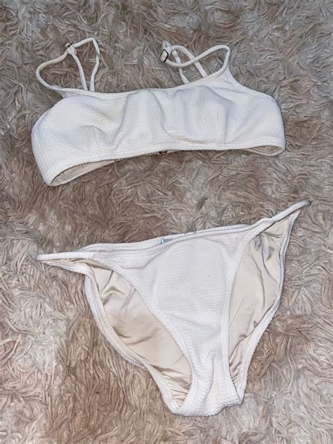 Beyond The Beach White Bikini Piece Women S Fashion Swimwear Bikinis Swimsuits On Carousell