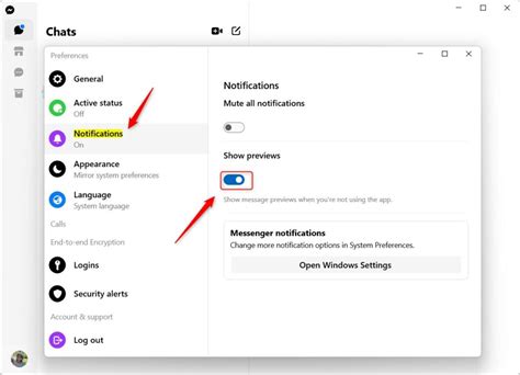 How To Turn Message Previews On Or Off In Messenger On Windows 11