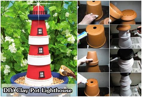 Diy Make A Clay Pot Lighthouse Diy Craft Projects