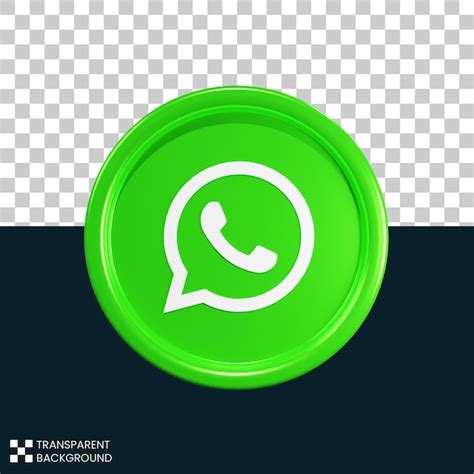 Renderiza O D Do Logotipo Do Whatsapp Brilhante Em Psd Gr Tis Psd