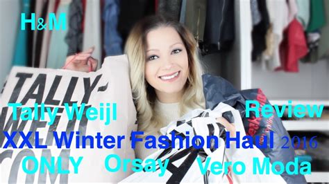 XXL Winter Fashion Haul 2016 Try On H M ONLY Review Vero Moda Tally