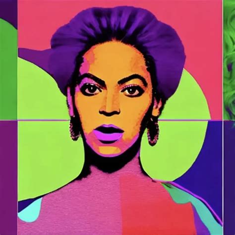 Beyonce in the style of Andy Warhol 2 - Artists Meet Artists