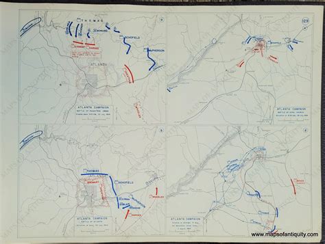 Map Of Peachtree Creek Battle
