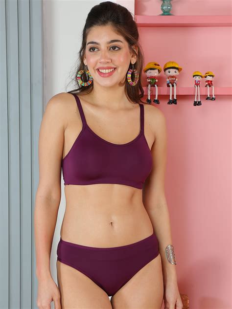 Buy DressBerry Lightly Padded Full Coverage Lingerie Set Lingerie Set For Women 30421489 Myntra