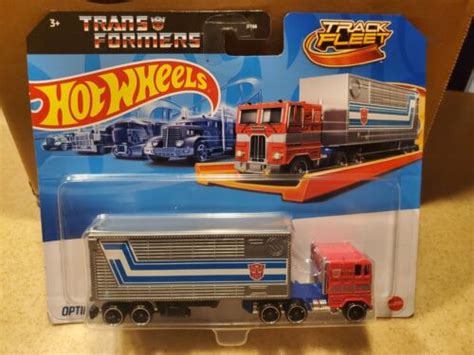 Hot Wheels Transformers Track Fleet Optimus Prime Brand NEW VHTF IN HAND EBay