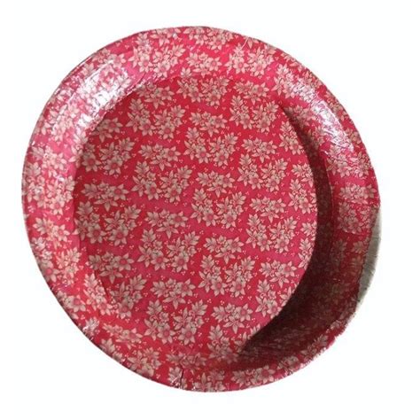 Inch Red Printed Disposable Paper Plate At Rs Piece Printed