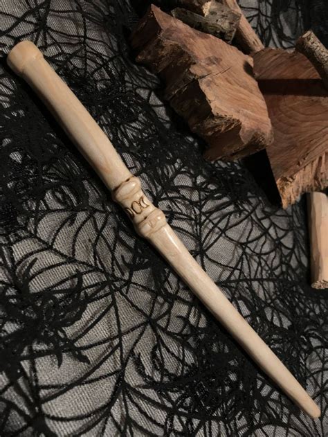 Rowan Hand Carved Magic Wand Mystical Beastspotter Druid Pagan