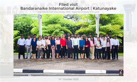 Filed visit Bandaranaike International Airport Katunayake – Faculty of ...