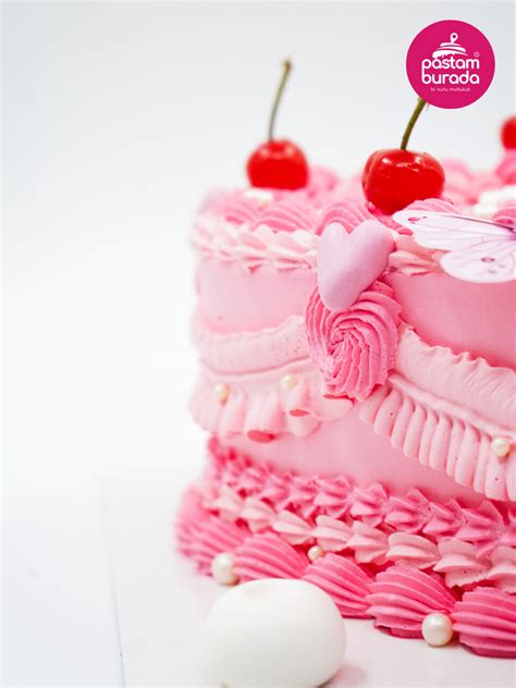 Pembe Kalp Naked Cake