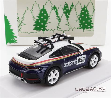 PORSCHE 911 992 953 Rally Dakar Roughroads With Ski 2023 White Blue