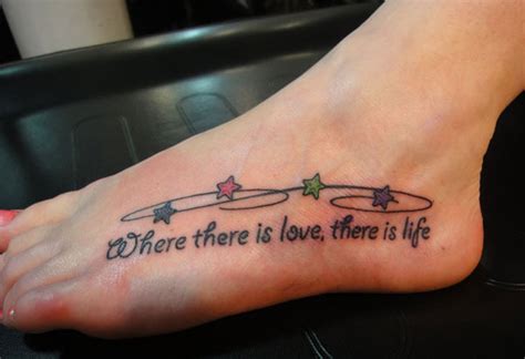 Foot Tattoo Designs Inspirational Quotes Quotesgram