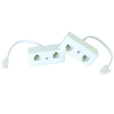 Longdex Two Way Telephone Splitter Pcs Rj P C Telephone Phone Line