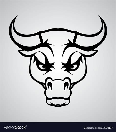 Bulls head Royalty Free Vector Image - VectorStock