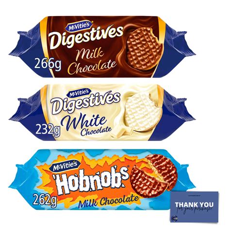 Mcvities Chocolate Biscuit Trio Milk Chocolate Digestives Hobnobs