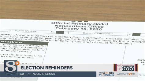 Voting Reminders Ahead Of Spring Primary In Wisconsin Youtube