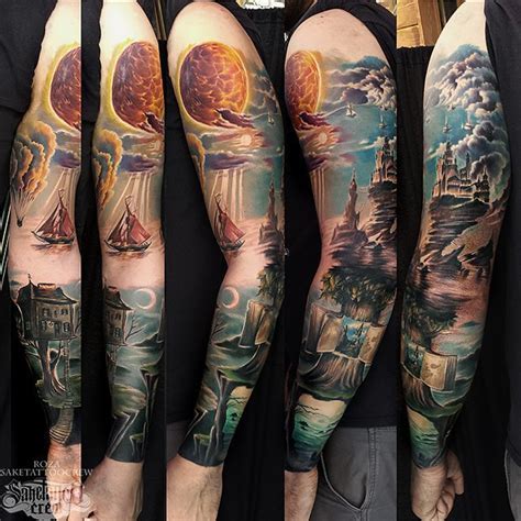 Color Realism Tattoo Sleeve Warehouse Of Ideas