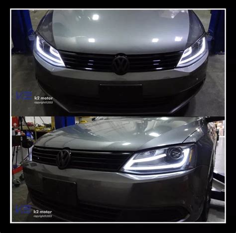 Par Faros Lupa Y Led A Mk Gli Vw Jetta Negros