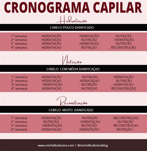 Cronograma Capilar Guia Completo Michelle Oliveira