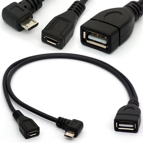 Bshtu Cable Otg Micro Usb En Ngulo De Grados Para Tv Gps