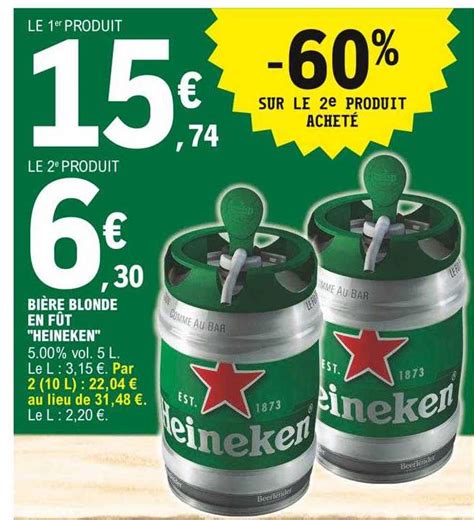 Promo Bi Re Blonde En F T Heineken Chez E Leclerc Icatalogue Fr